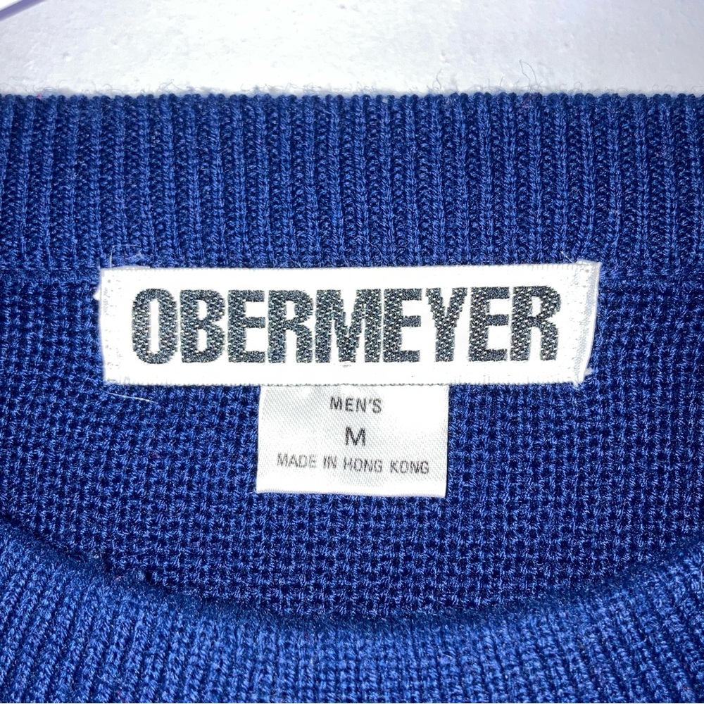 Obermeyer Sweater Round Neck  Men's M Ski Apine   Red Blue Yellow - Picture 7 of 14